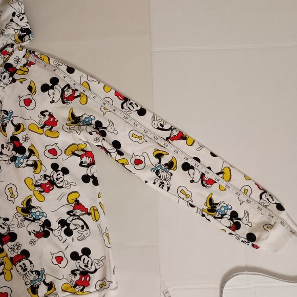 Disney Minnie & Mickey Mouse All-Over Print White Lightweight Hoodie Women’s S - Picture 12 of 14